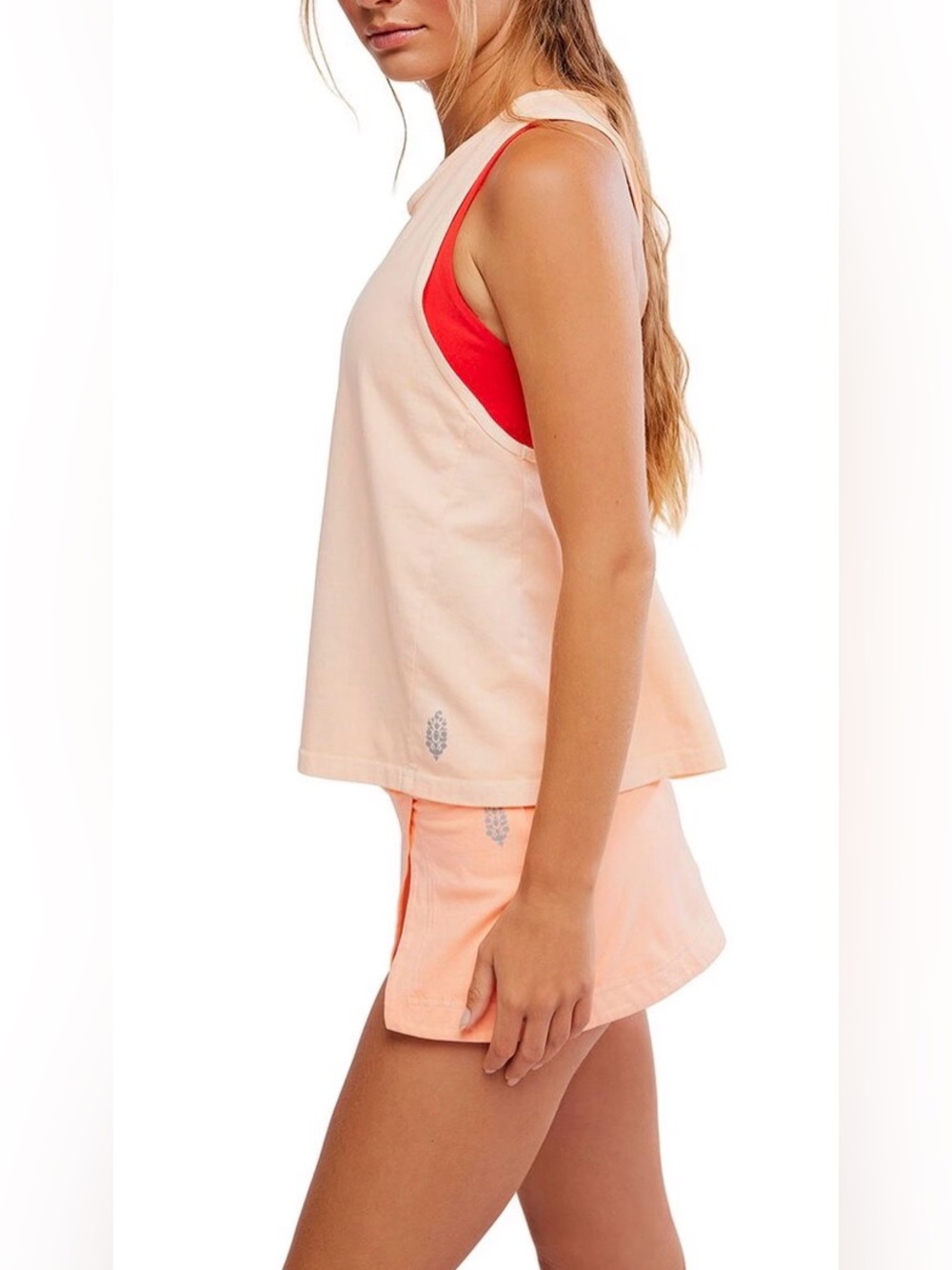 NWT Free People Hot Shot Twist Tank Top in Color: Pastel Peach